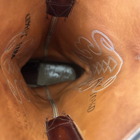 Lucchese San Antonio Vintage Teju Lizard Inlay Western Cowboy Boots Mens 10.5 D - Picture 11 of 12